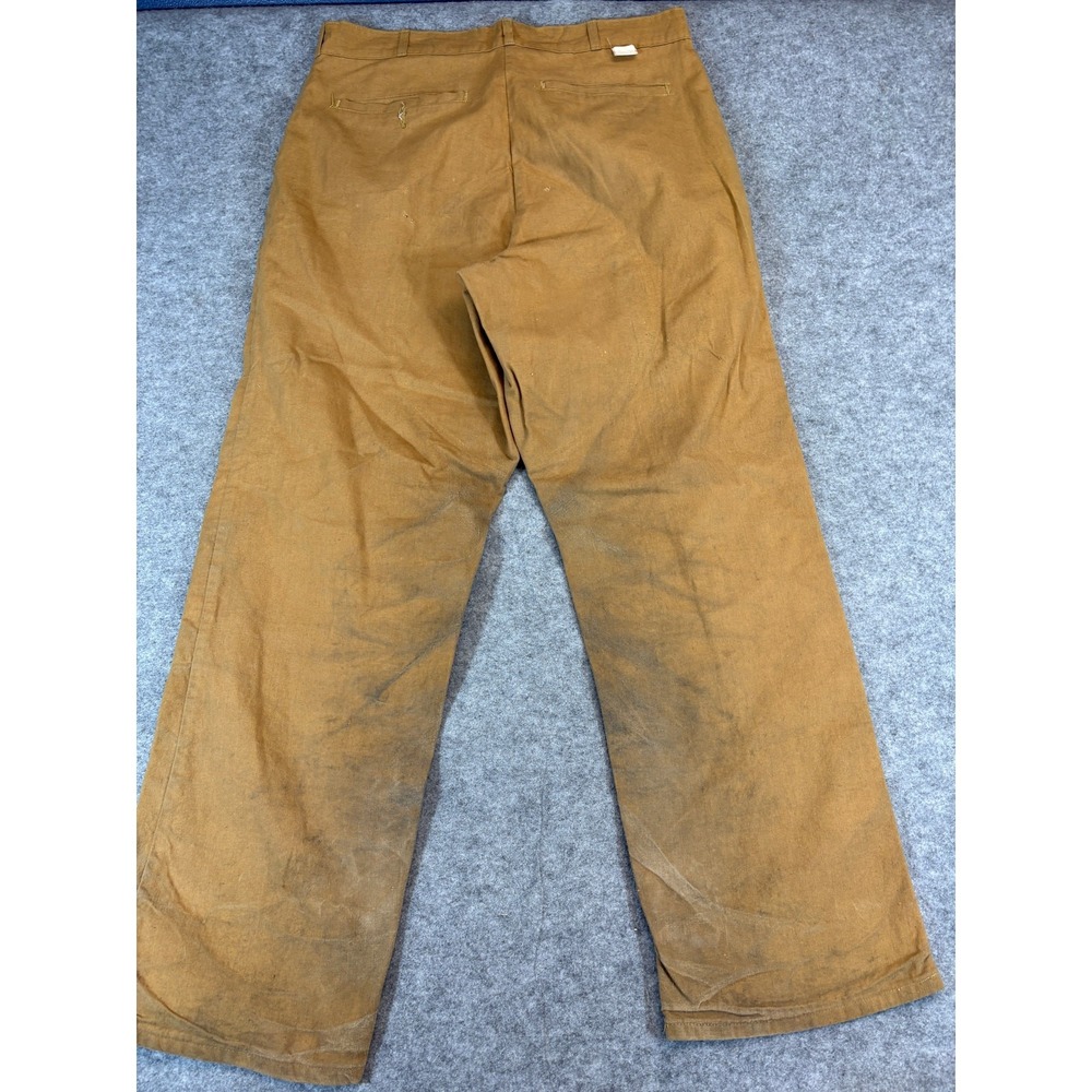 VINTAGE 70s  RedHead Chino Pants Mens 36x32 Brown Straight Leg Hang Tag Talon